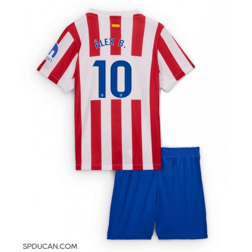 Dječji Nogometni Dres Atletico Madrid Alex Baena #10 Domaci 2025-26 Kratak Rukav (+ Kratke hlače)